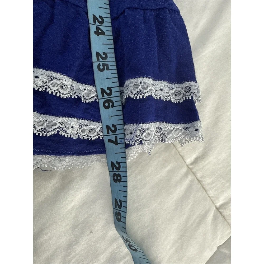 Victorias Secret Slip Dress Women M Blue Babydoll Lace‎ Coqutte Lingerie Y2k